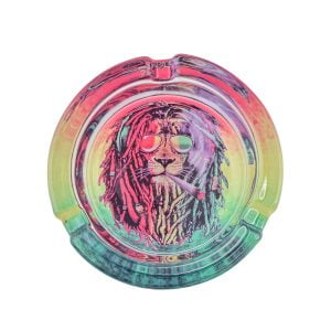 Gạt tàn tròn thuỷ tinh lion sư tử chuyên cần 85mm