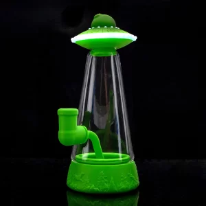 Bong UFO silicone + thủy tinh 22CM