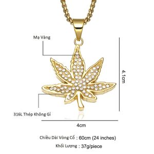 Dây Chuyền LEAF GOLD Đính Đá