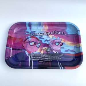 Khay RICK & MORTY V3 Kim Loại Size Trung 28x18cm