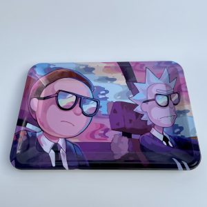 Khay RICK & MORTY Kim Loại Size Nhỏ 12x18cm