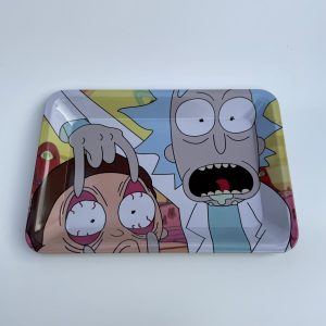 Khay RICK & MORTY V2 Kim Loại Size Nhỏ 12x18cm