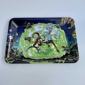 Khay RICK & MORTY V3 Kim Loại Size Nhỏ 12x18cm