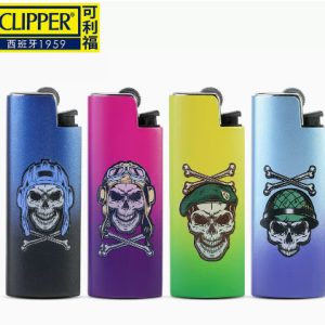 Bật Lửa Clipper BP22 Kim Loại Đầu Lâu