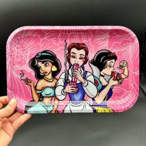 Khay CÔNG CHÚA Kim Loại Size Trung 28x18cm