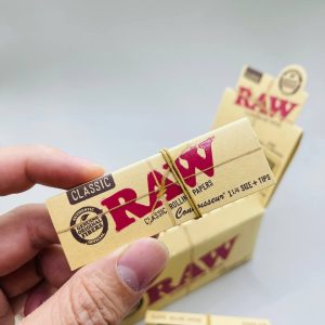 [Authentic] 78MM RAW Classic Natural + Tips ( 50 Tờ + Tip / Tệp )